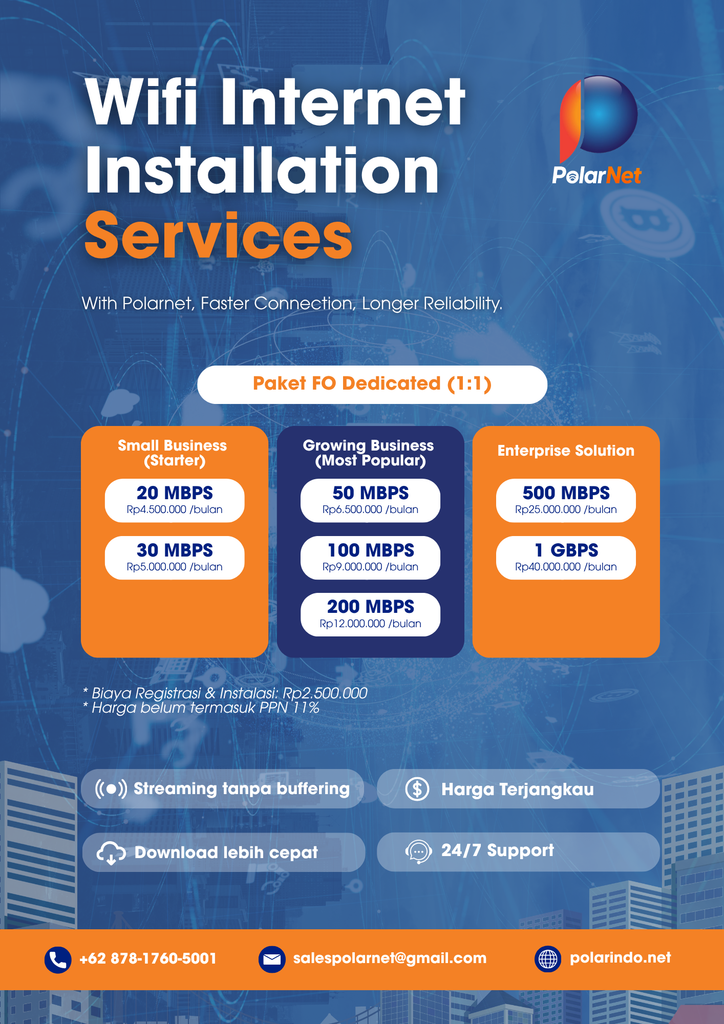 Brosur daftar harga paket provider internet bandung